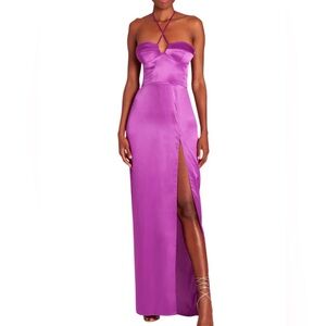 Amanda Uprichard Vibrant Purple Strapless Gown